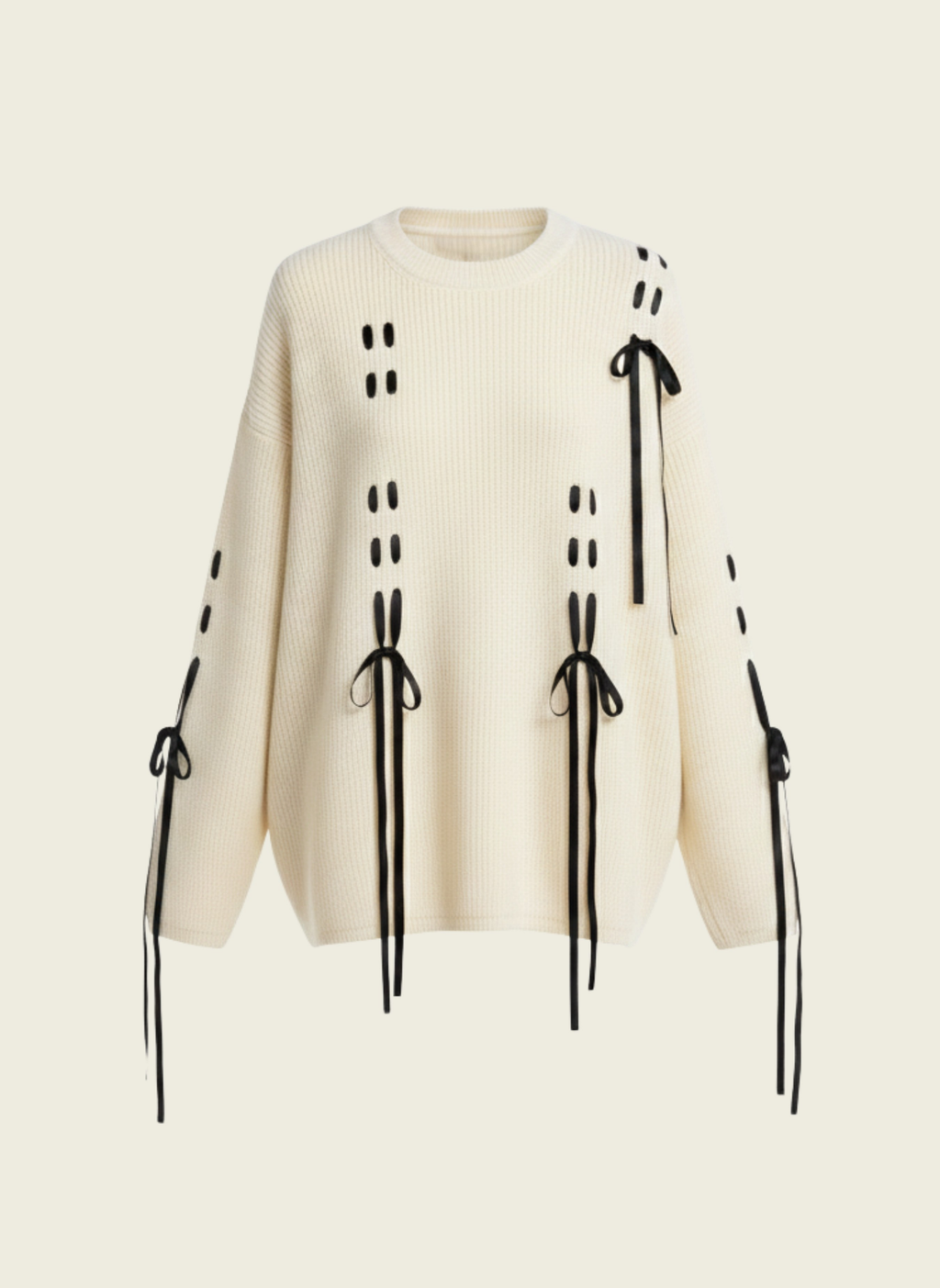 The Ribbon Tie Detail Knit Sweater