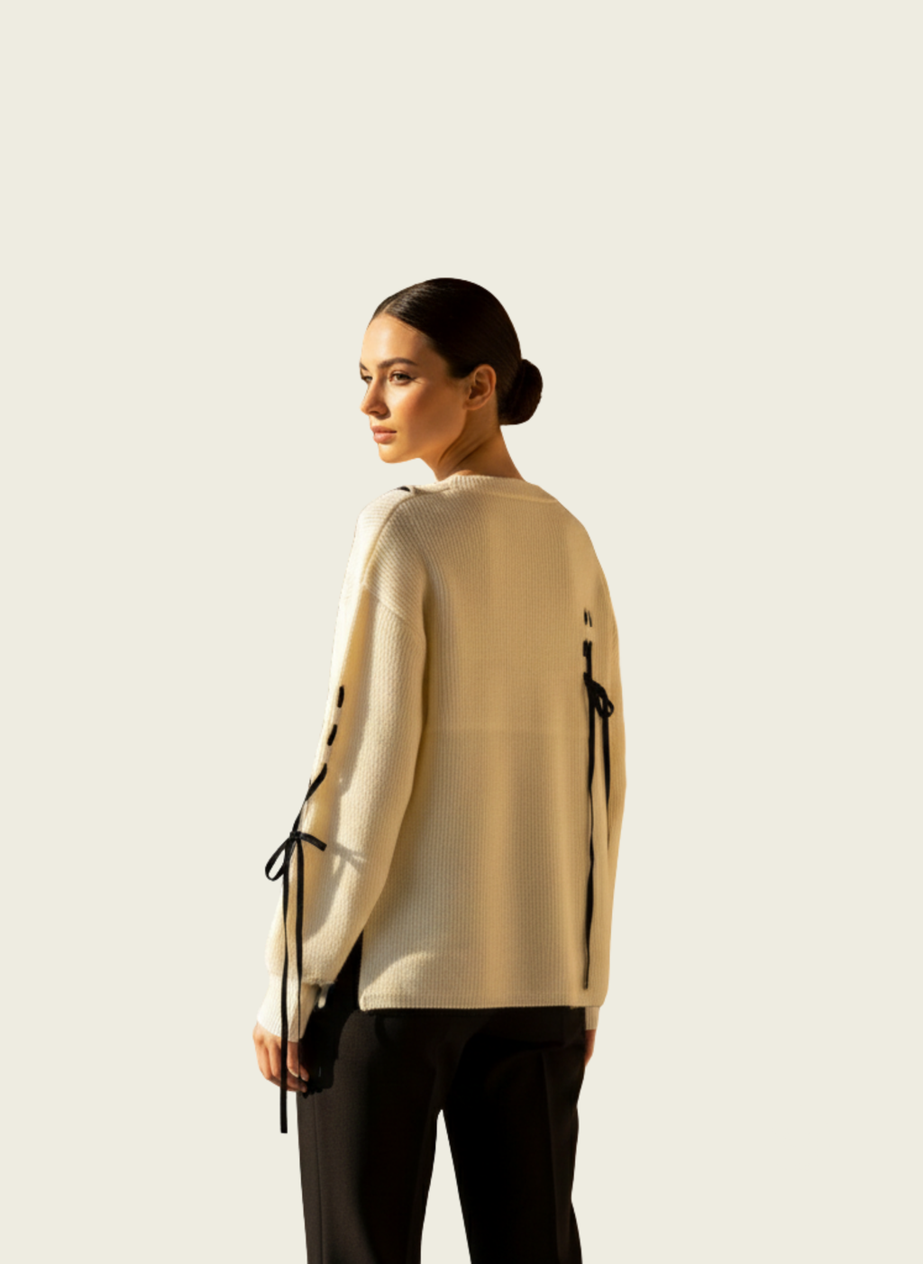 The Ribbon Tie Detail Knit Sweater