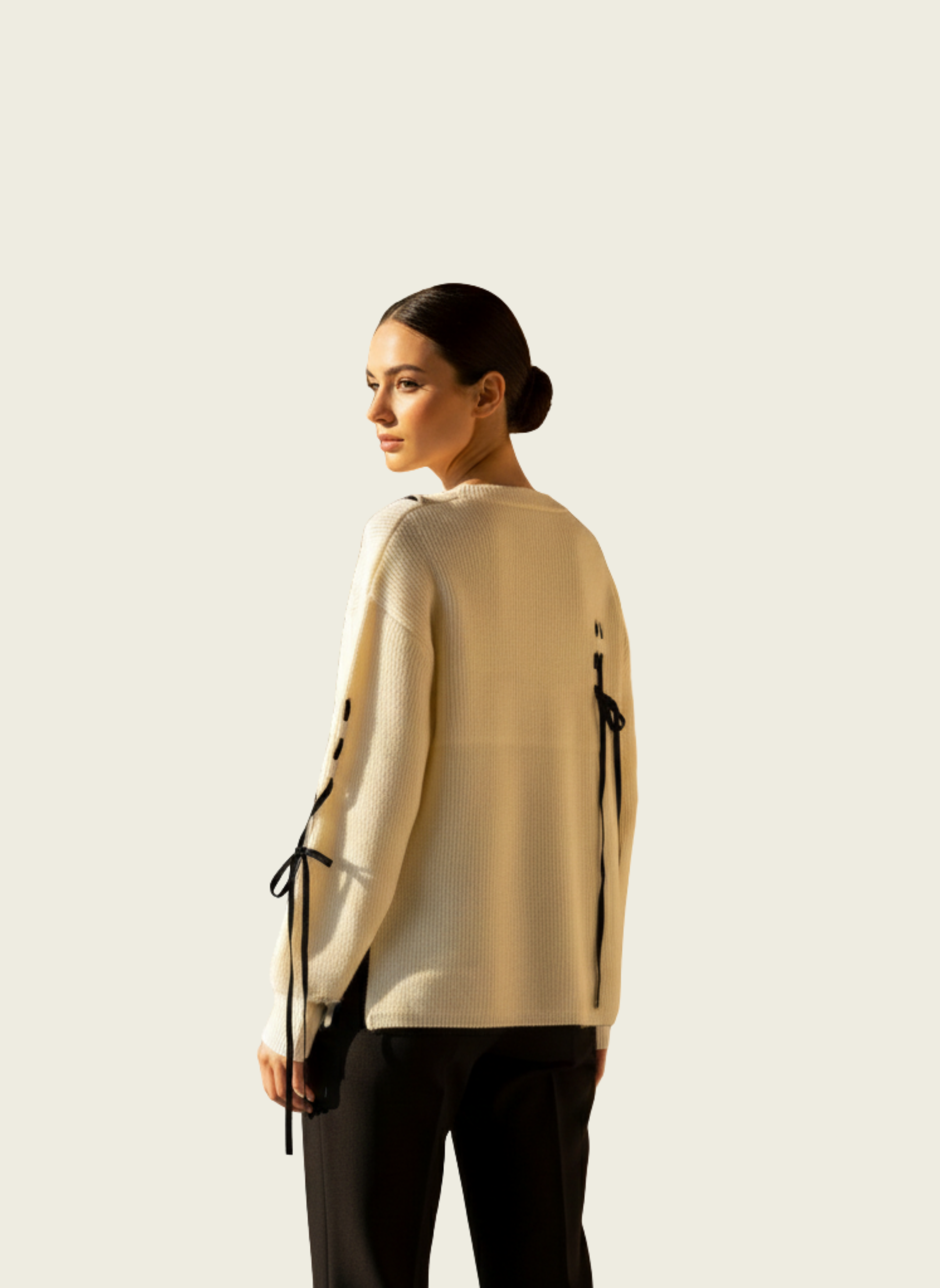 The Ribbon Tie Detail Knit Sweater