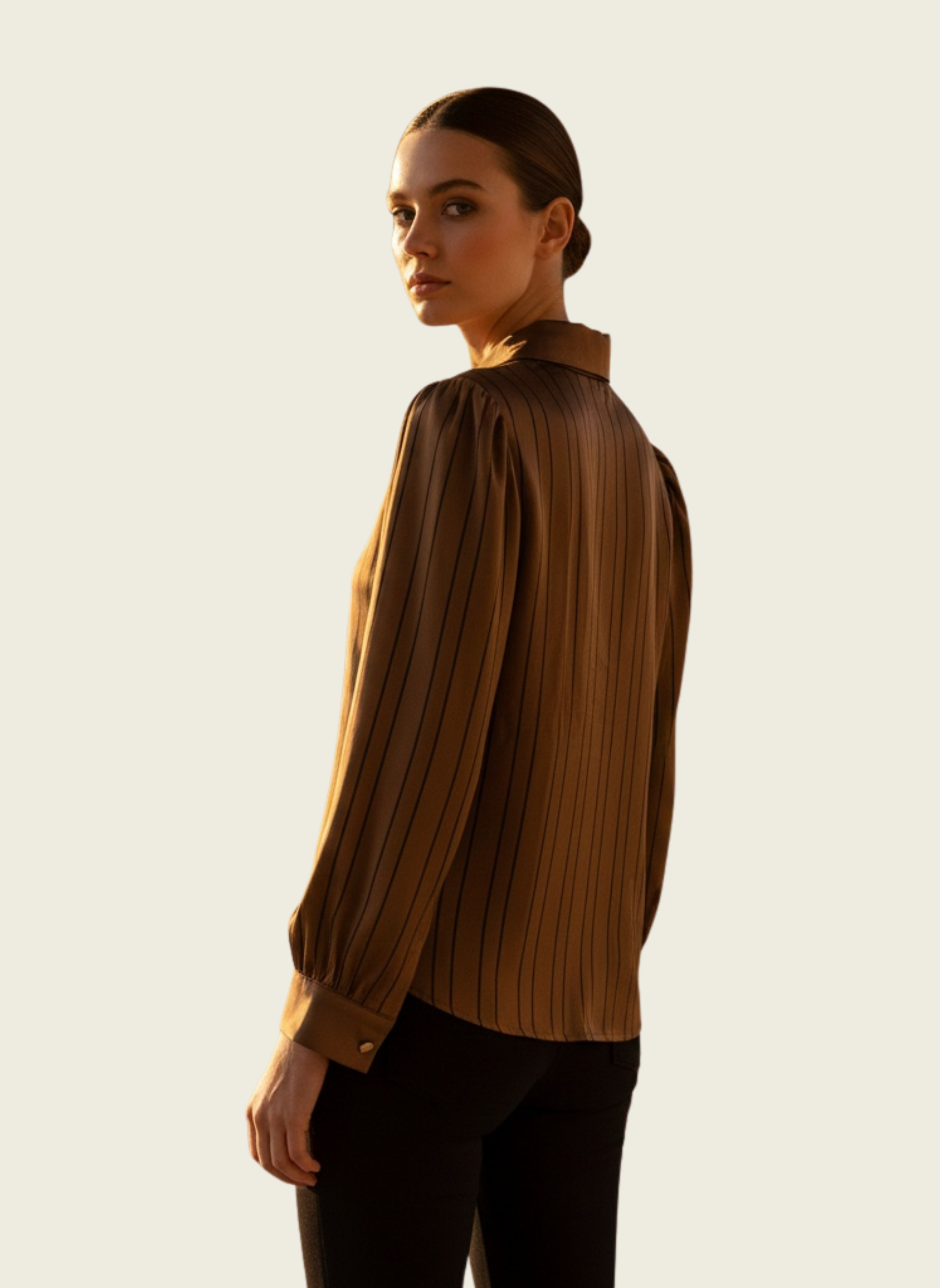 Satin Pinstripe Shirt