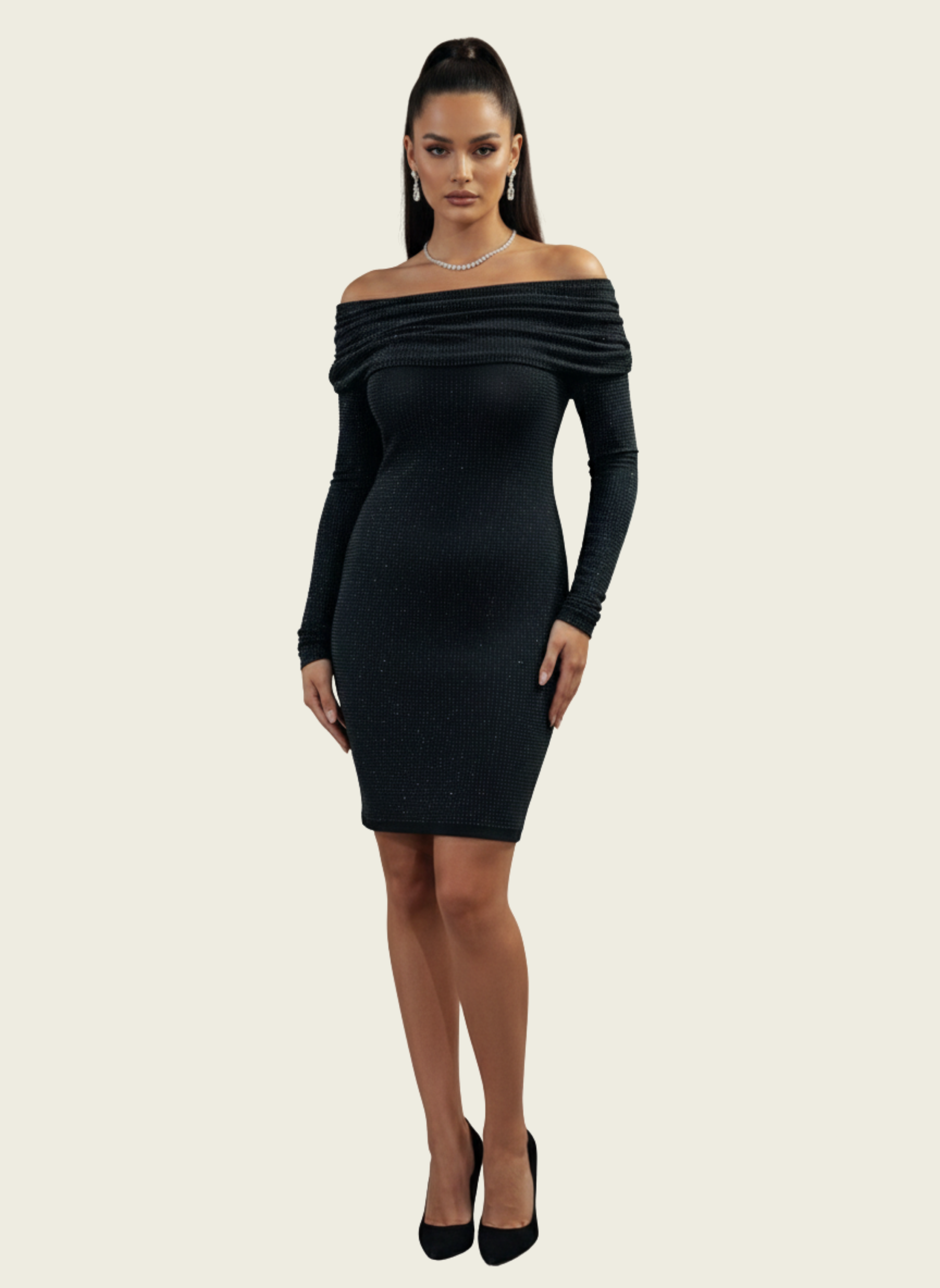 Starlight Ruched Off-Shoulder