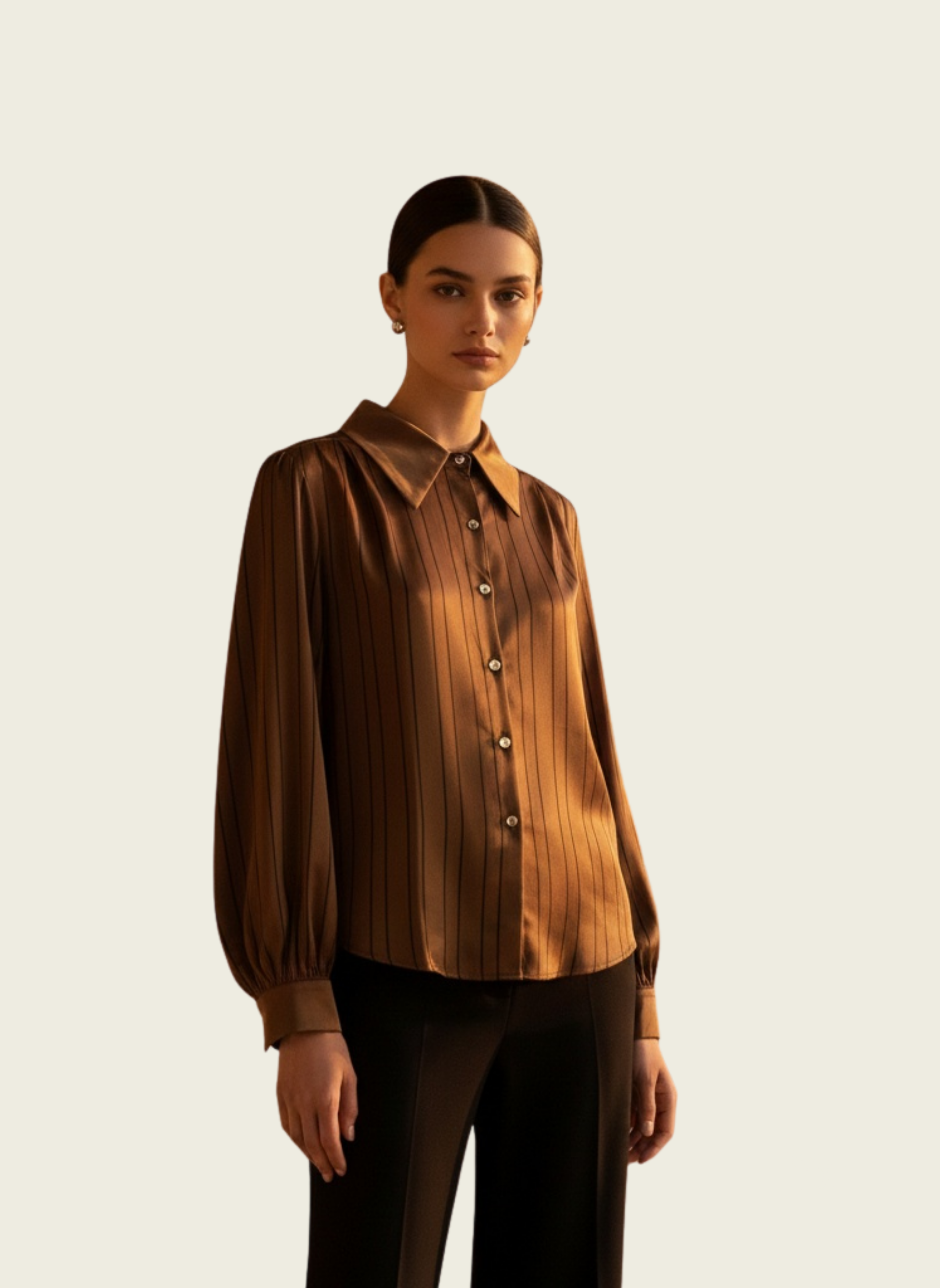 Satin Pinstripe Shirt