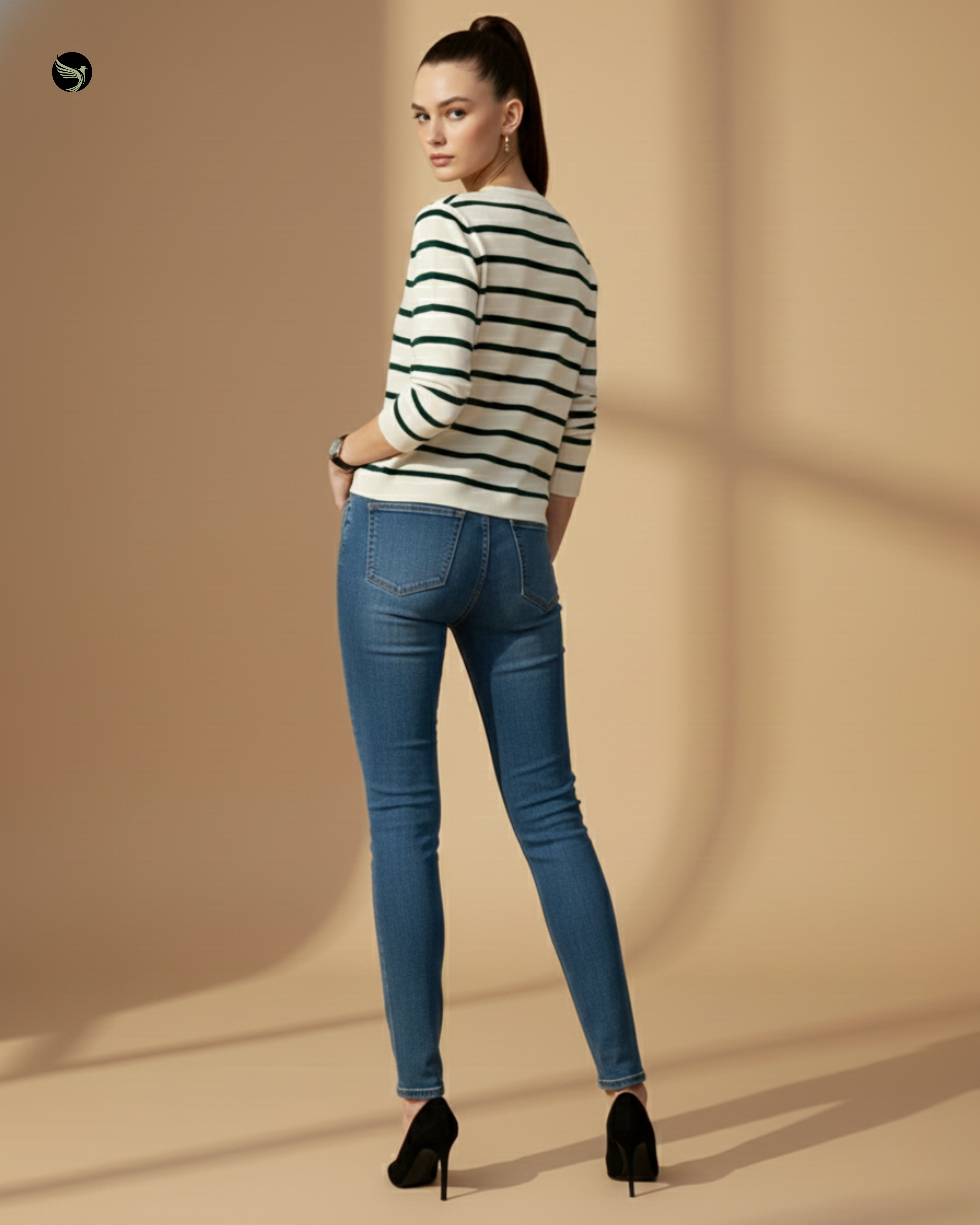 Timeless Stripe Buttoned Top