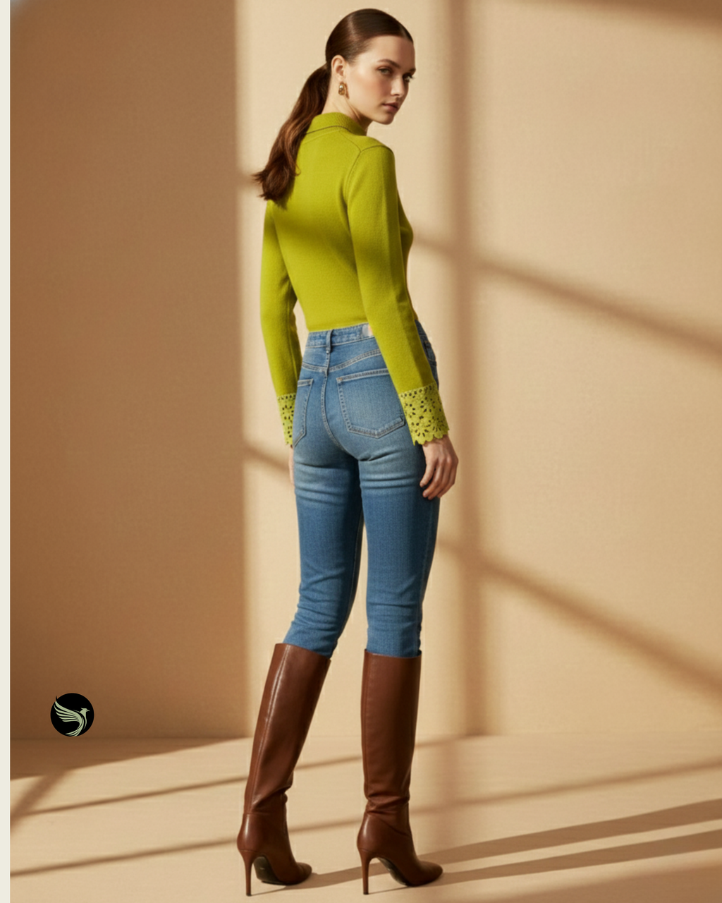 Collared Eyelet Sweater