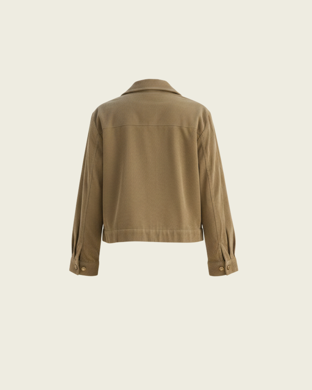 Corduroy Button-Up Crop Jacket