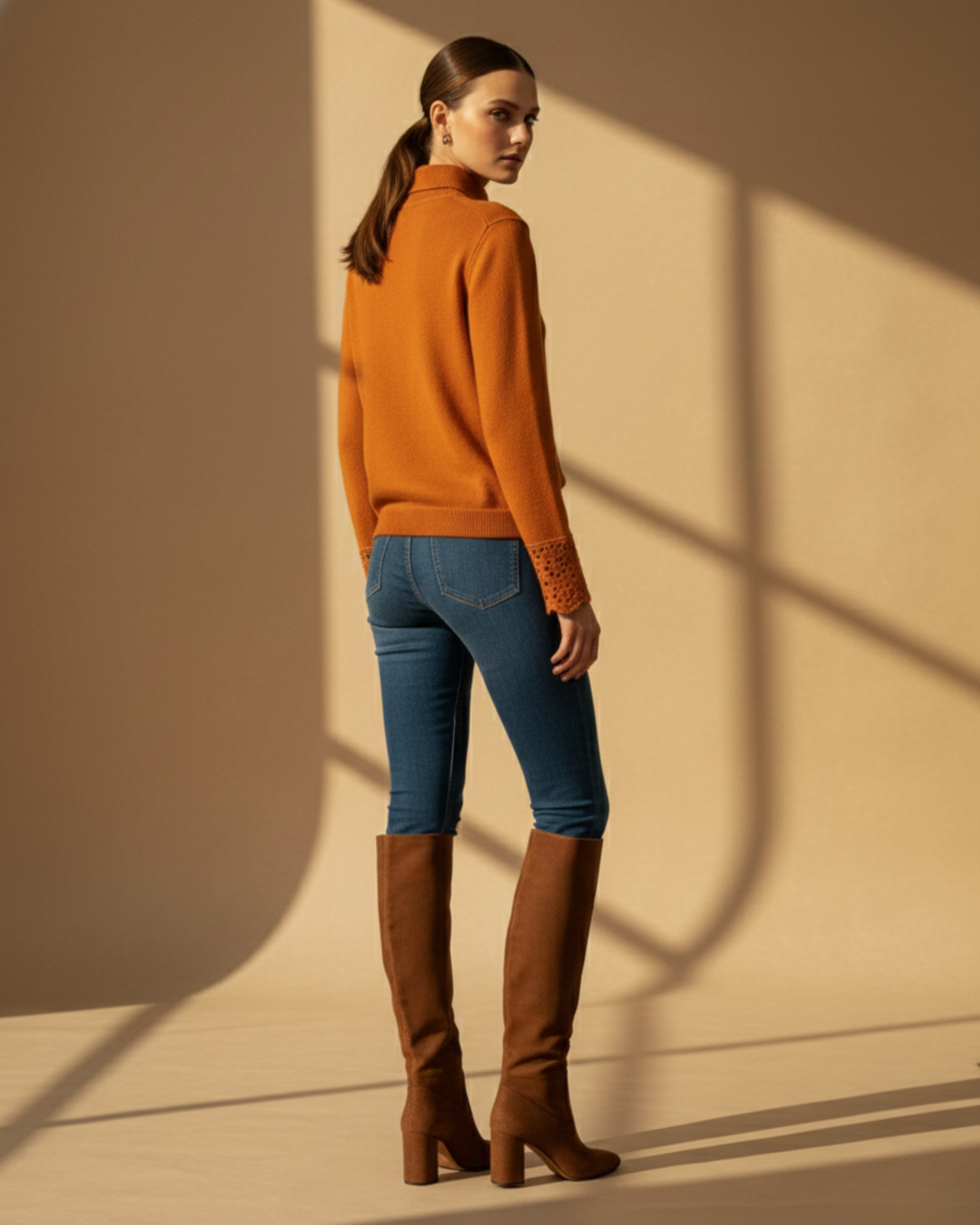 Collared Eyelet Sweater