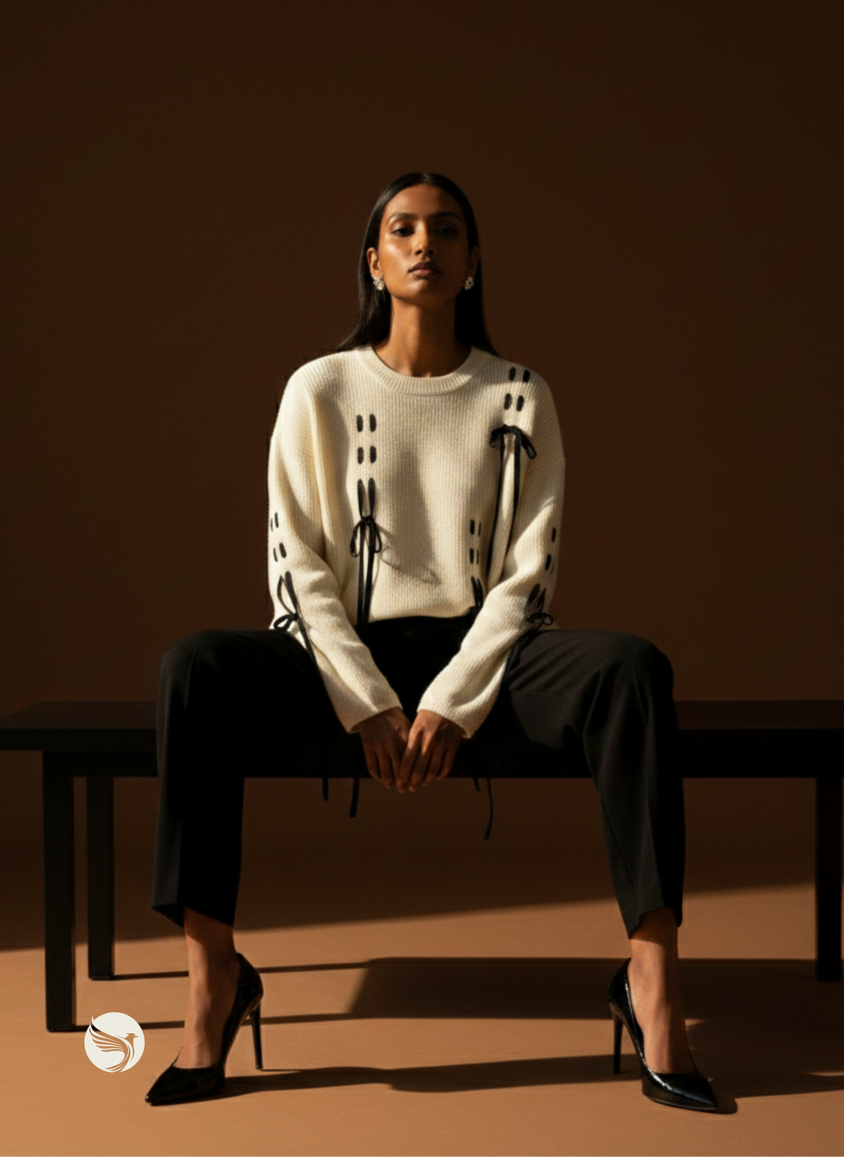 The Ribbon Tie Detail Knit Sweater