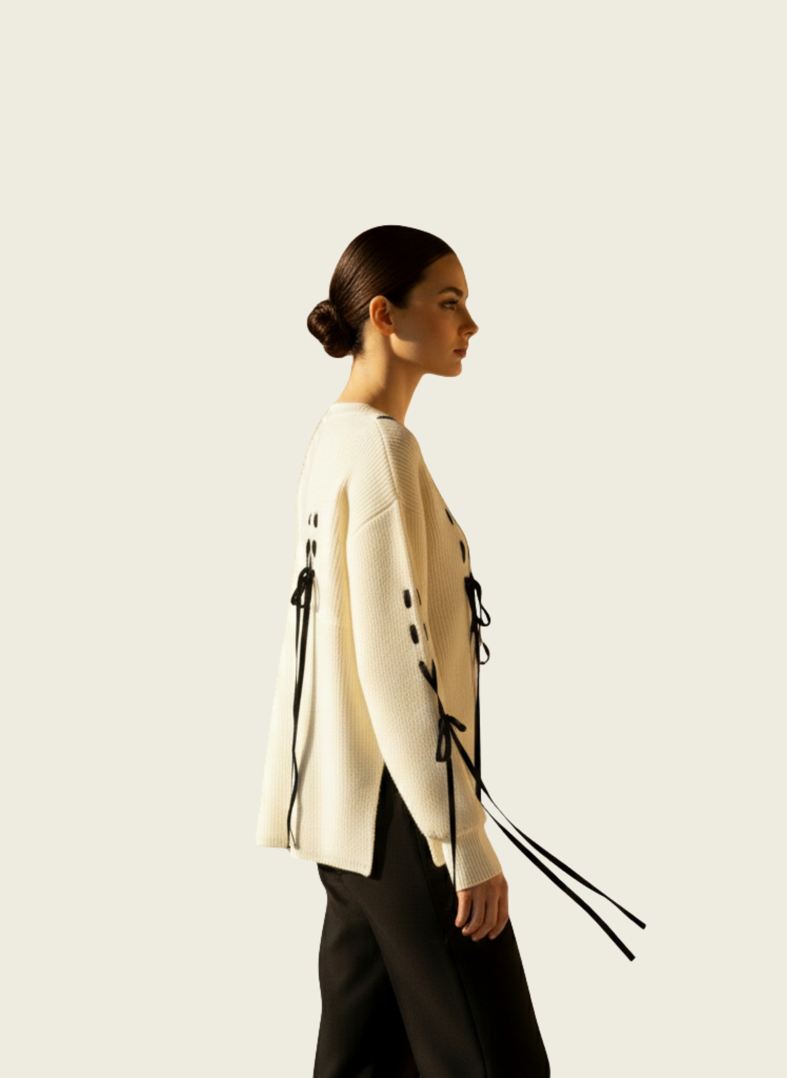 The Ribbon Tie Detail Knit Sweater